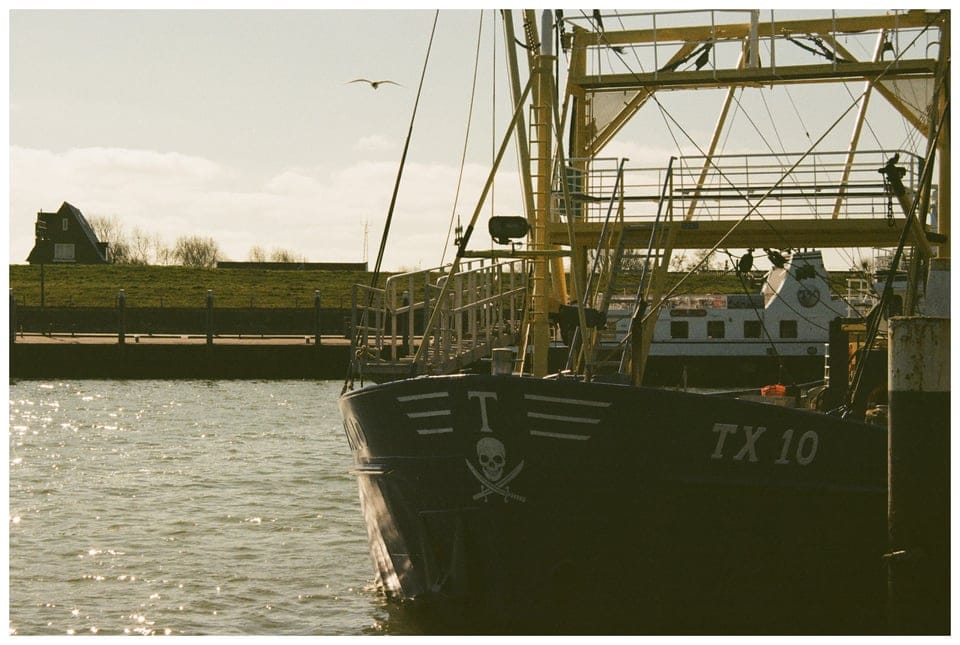 a boat docked in the water